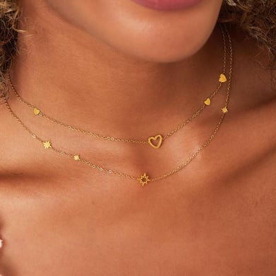 Stainless steel necklace heart h5 Picture4